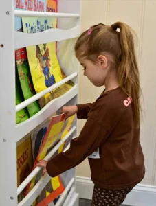 A child choosing a book